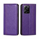 For Xiaomi Poco X5 Pro / Redmi Note 12 Pro Speed Grid Texture Magnetic Flip Leather Phone Case(Purple)