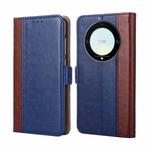For Honor X9a 5G Ostrich Texture Flip Leather Phone Case(Blue)