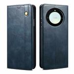 For Honor X40 Oil Wax Crazy Horse Texture Leather Phone Case(Blue)