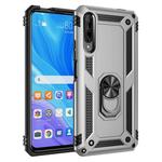 For Huawei Y9s Shockproof TPU + PC Protective Case with 360 Degree Rotating Holder(Silver)
