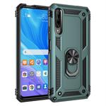 For Huawei Y9s Shockproof TPU + PC Protective Case with 360 Degree Rotating Holder(Green)