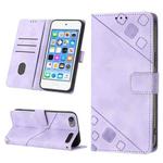 For iPod Touch 7 / Touch 6 Skin-feel Embossed Leather Phone Case(Light Purple)