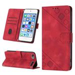 For iPod Touch 7 / Touch 6 Skin-feel Embossed Leather Phone Case(Red)