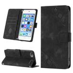 For iPod Touch 7 / Touch 6 Skin-feel Embossed Leather Phone Case(Black)