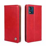 For Motorola Moto E13 4G Non-Magnetic Retro Texture Leather Phone Case(Red)