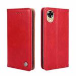 For OPPO A17k Non-Magnetic Retro Texture Leather Phone Case(Red)