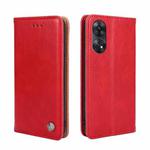 For OPPO Reno8 T 4G Non-Magnetic Retro Texture Leather Phone Case(Red)