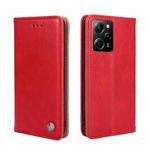 For Xiaomi Poco X5 Pro / Redmi Note 12 Pro Speed Non-Magnetic Retro Texture Leather Phone Case(Red)