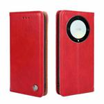 For Honor X9a 5G Non-Magnetic Retro Texture Leather Phone Case(Red)