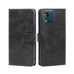 For Motorola Moto E13 4G Calf Texture Buckle Flip Leather Phone Case(Black)