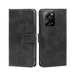 For Xiaomi Poco X5 Pro / Redmi Note 12 Pro Speed Calf Texture Buckle Flip Leather Phone Case(Black)