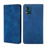 For Motorola Moto E13 4G Skin Feel Magnetic Horizontal Flip Leather Phone Case(Blue)