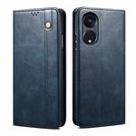 For OPPO Reno8 T 5G / A1 Pro Oil Wax Crazy Horse Texture Leather Phone Case(Blue)