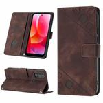 For Motorola Moto G Power 2022 Skin-feel Embossed Leather Phone Case(Brown)