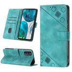 For Motorola Moto G52 Skin-feel Embossed Leather Phone Case(Green)