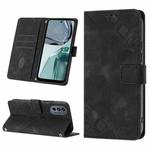 For Motorola Moto G62 5G Skin-feel Embossed Leather Phone Case(Black)