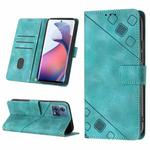 For Motorola Moto S30 Pro 5G Skin-feel Embossed Leather Phone Case(Green)