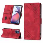 For Motorola Moto S30 Pro 5G Skin-feel Embossed Leather Phone Case(Red)