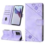 For Motorola Moto X30 Pro 5G Skin-feel Embossed Leather Phone Case(Light Purple)