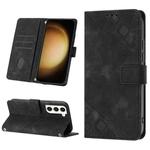 For Samsung Galaxy S23+ 5G Skin-feel Embossed Leather Phone Case(Black)