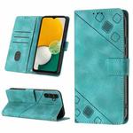 For Samsung Galaxy A13 5G /A04 4G/A04e Skin-feel Embossed Leather Phone Case(Green)