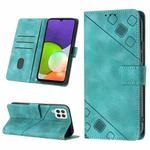 For Samsung Galaxy A22 4G / M32 4G Skin-feel Embossed Leather Phone Case(Green)