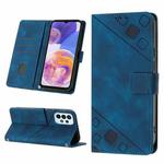 For Samsung Galaxy A32 5G / M32 5G Skin-feel Embossed Leather Phone Case(Blue)