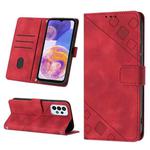 For Samsung Galaxy A32 5G / M32 5G Skin-feel Embossed Leather Phone Case(Red)