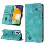 For Samsung Galaxy A52 5G / 4G Skin-feel Embossed Leather Phone Case(Green)