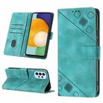 For Samsung Galaxy A72 5G / 4G Skin-feel Embossed Leather Phone Case(Green)