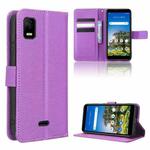 For AT&T Calypso 3 U328AA Diamond Texture Leather Phone Case(Purple)