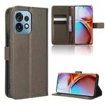 For Motorola Moto X40 Pro Diamond Texture Leather Phone Case(Brown)