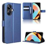 For Realme 10 Pro+ Diamond Texture Leather Phone Case(Blue)