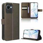 For Realme C30 / C30s Foreign Diamond Texture Leather Phone Case(Brown)