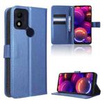 For TCL 305i Diamond Texture Leather Phone Case(Blue)