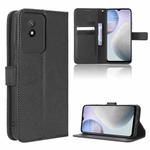 For vivo Y02 4G Diamond Texture Leather Phone Case(Black)