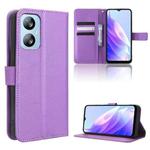 For Blackview A52 Diamond Texture Leather Phone Case(Purple)