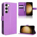 For Samsung Galaxy S23 5G Diamond Texture Leather Phone Case(Purple)