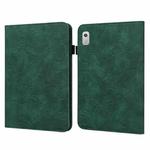 For Lenovo Tab M8 4th Gen Lace Flower Embossing Pattern Leather Tablet Case(Green)