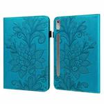 For Lenovo Pad Pro 2022 11.2 inch / Tab P11 Pro Gen 2 Lace Flower Embossing Pattern Leather Tablet Case(Blue)