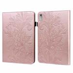 For Lenovo Pad Plus 2023 11.5 inch / Tab P11 Gen 2 Lace Flower Embossing Pattern Leather Tablet Case(Gold)
