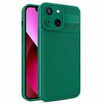 For iPhone 13 Twill Texture TPU Shockproof Phone Case(Green)