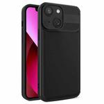 For iPhone 13 Twill Texture TPU Shockproof Phone Case(Black)