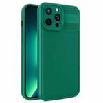 For iPhone 13 Pro Max Twill Texture TPU Shockproof Phone Case(Green)