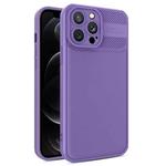 For iPhone 12 Pro Twill Texture TPU Shockproof Phone Case(Purple)