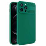 For iPhone 12 Pro Twill Texture TPU Shockproof Phone Case(Green)