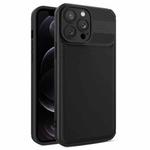 For iPhone 12 Pro Twill Texture TPU Shockproof Phone Case(Black)