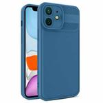 For iPhone 11 Twill Texture TPU Shockproof Phone Case(Blue)