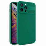 For iPhone XS Max Twill Texture TPU Shockproof Phone Case(Green)