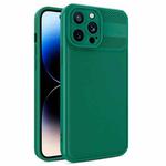 For iPhone 14 Pro Max Twill Texture TPU Shockproof Phone Case(Green)